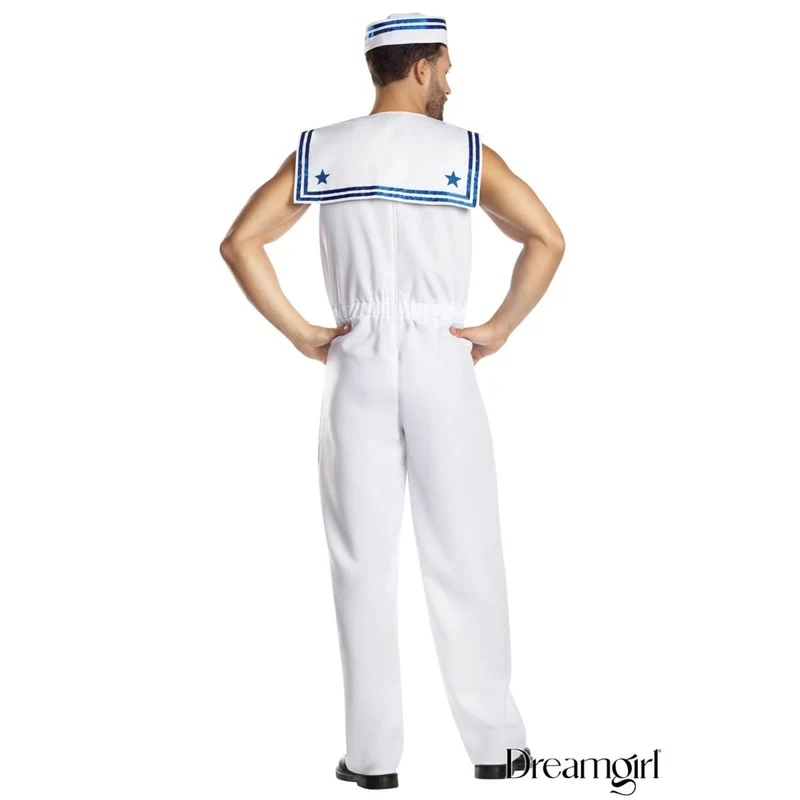Sailor Costume for Adults, White Jumpsuit