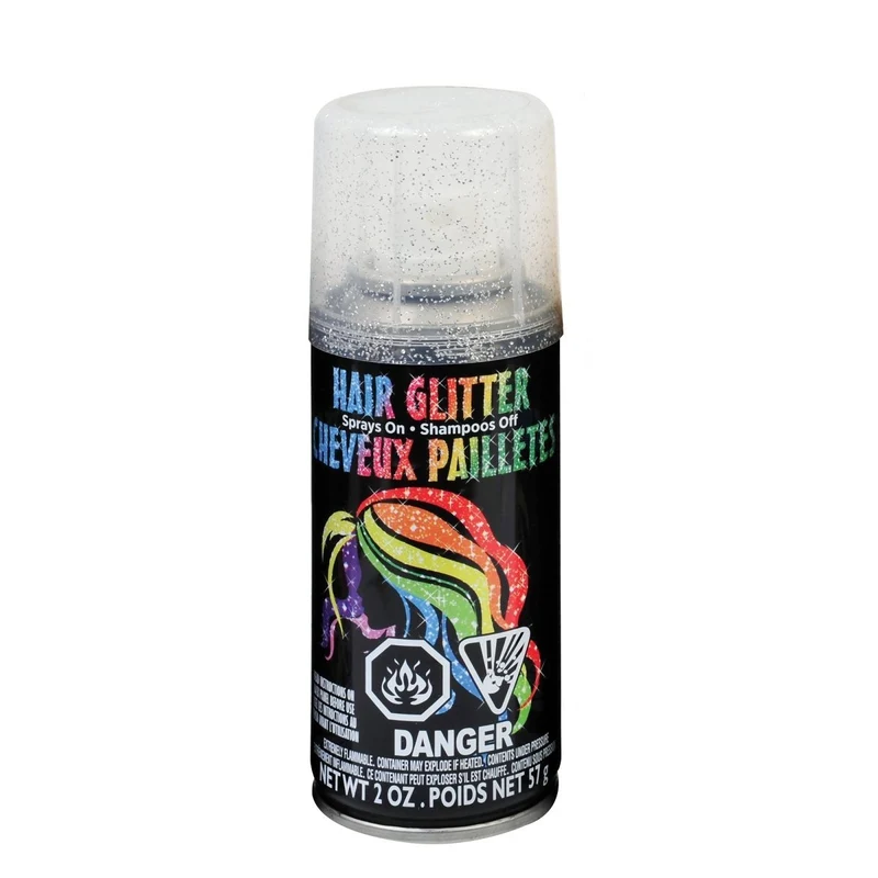 Silver Glitter Hair Spray, 1 Count
