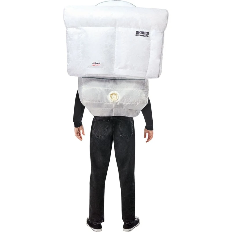 Skibidi Toilet Inflatable Costume with Mask for Adults