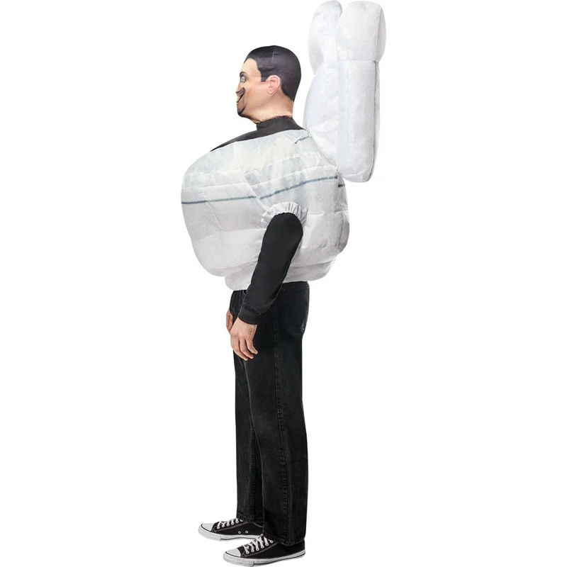 Skibidi Toilet Inflatable Costume with Mask for Adults