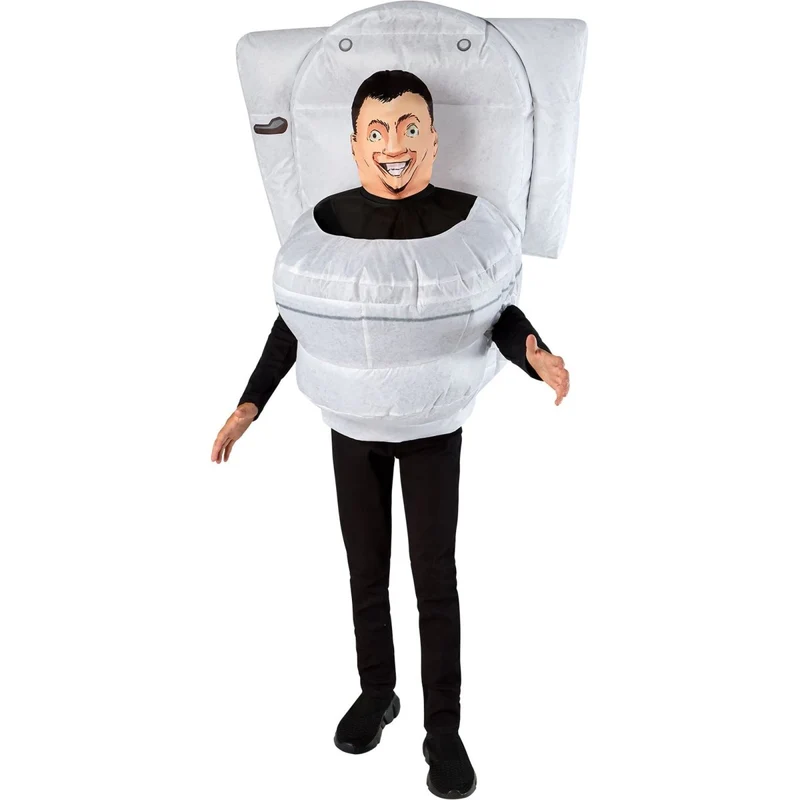 Skibidi Toilet Inflatable Costume with Mask for Kids
