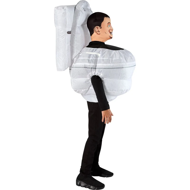 Skibidi Toilet Inflatable Costume with Mask for Kids