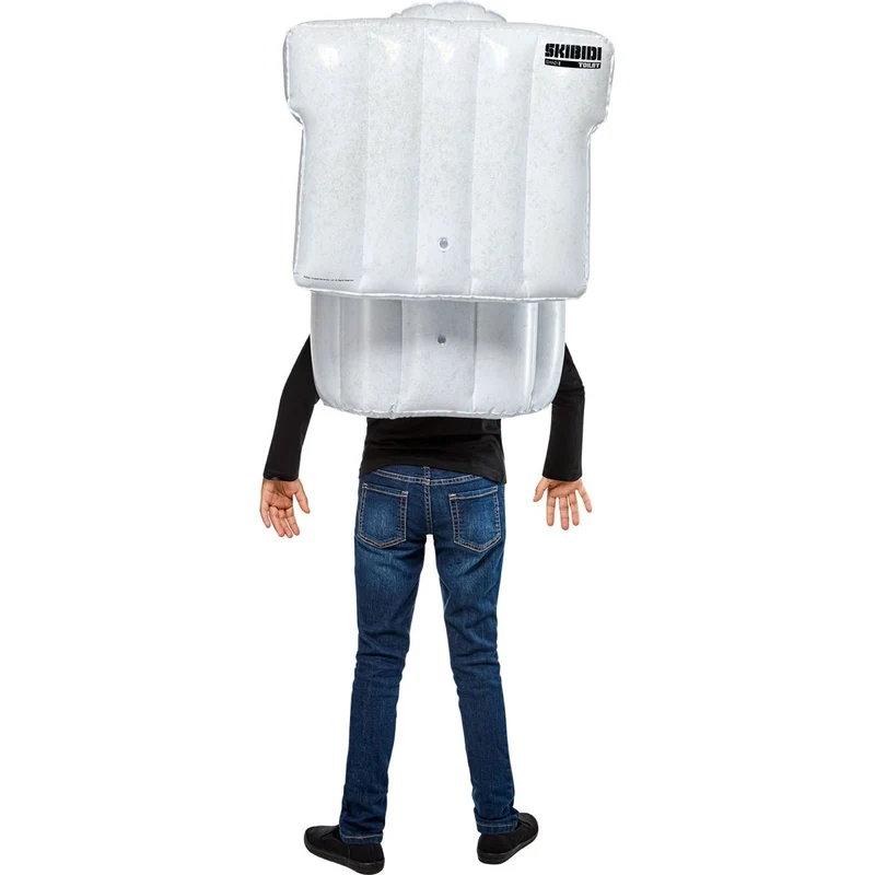 Skibidi Toilet Blow-Up Costume with Mask for Kids