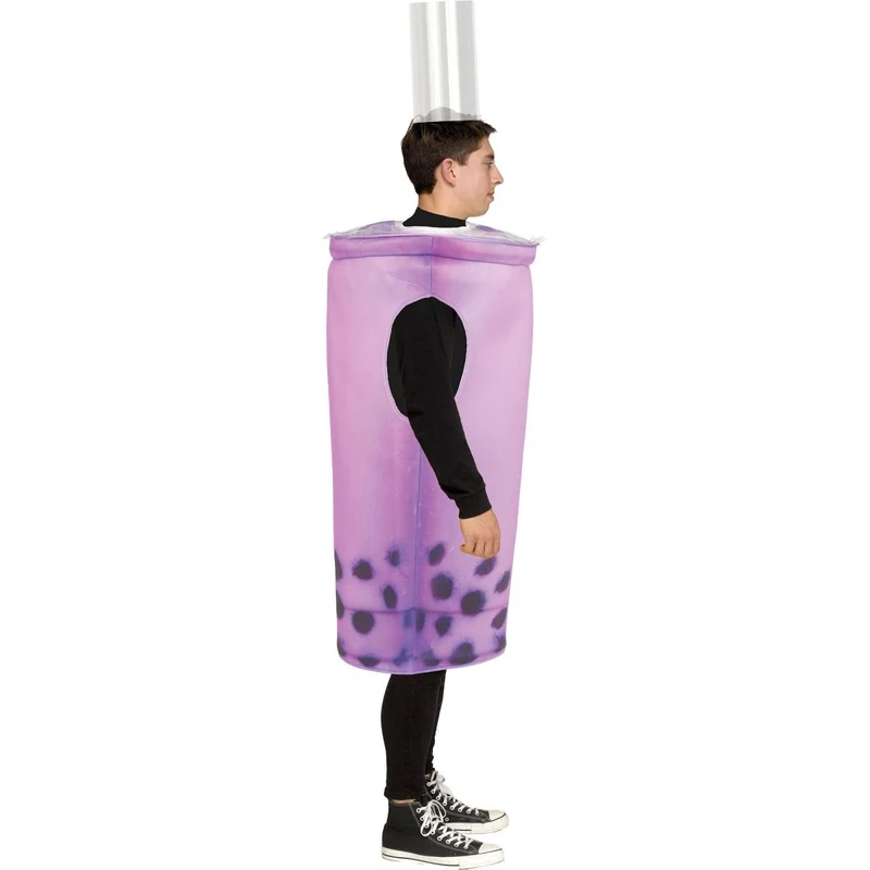 Purple Bubble Tea Costume for Adults, Tunic and Headband