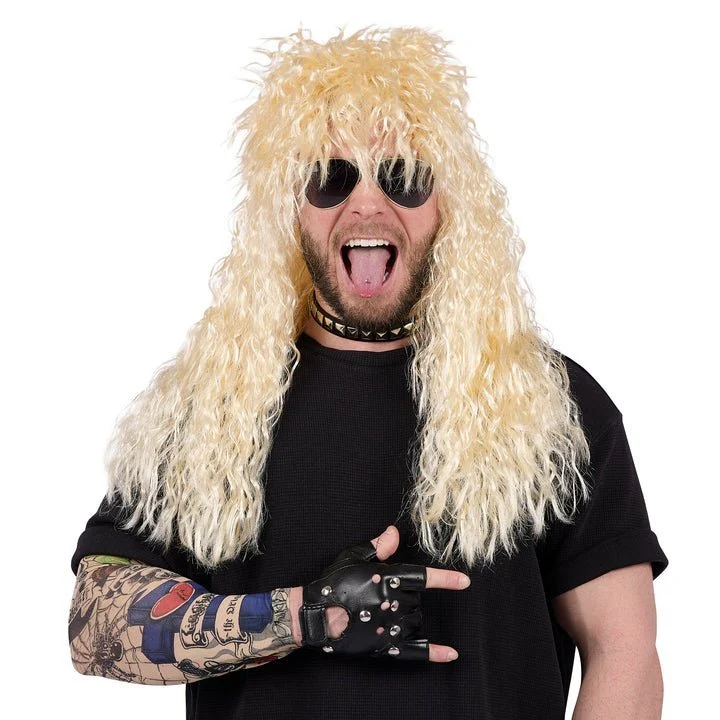 Blonde Rockstar Wig for Adults
