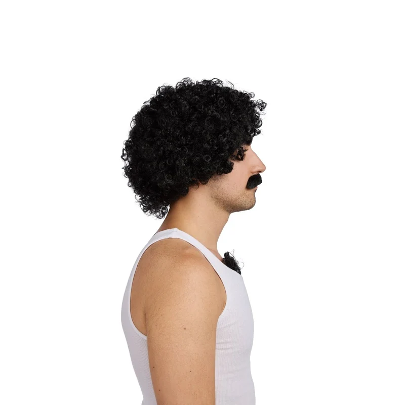 Black Lite Afro Wig for Adults