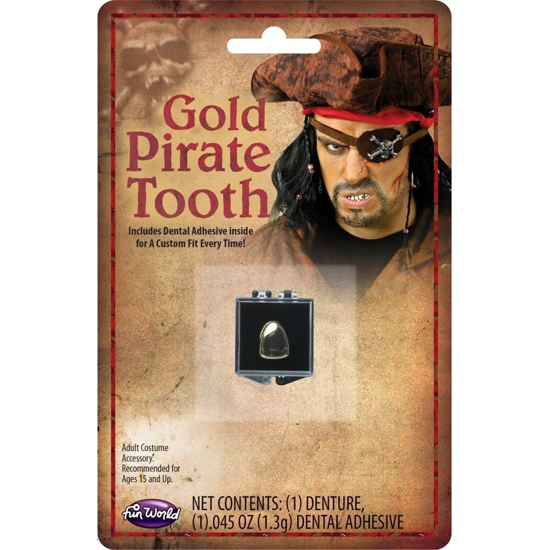 Gold Pirate Tooth for Adults