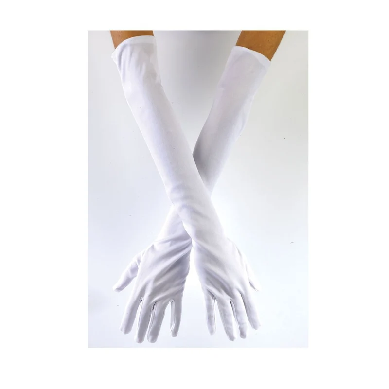 White Opera Gloves for Kids, 15 Inches