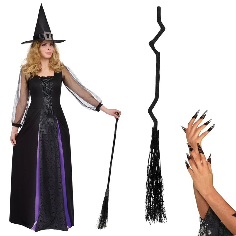 Midnight Witch Dress Costume Kit for Adults