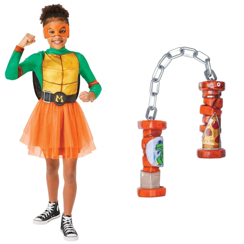 Teenage Mutant Ninja Turtles Mikey Dress Costume Kit for Kids
