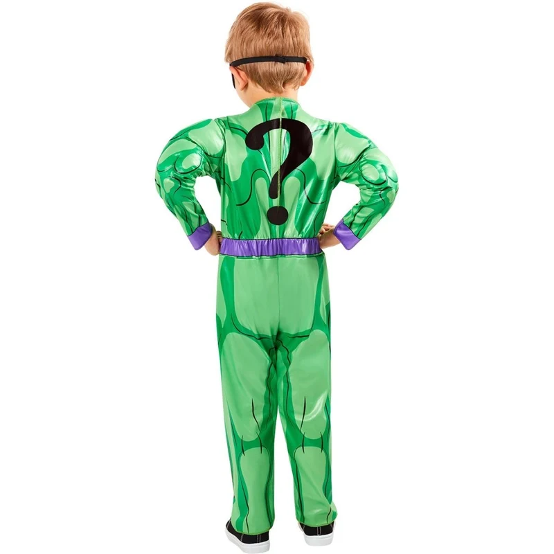 Riddler Costume for Toddlers, Jumpsuit and Eye Mask
