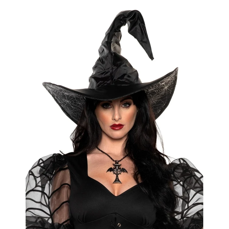 Vampire Cross With Bat Wings Necklace for Adults