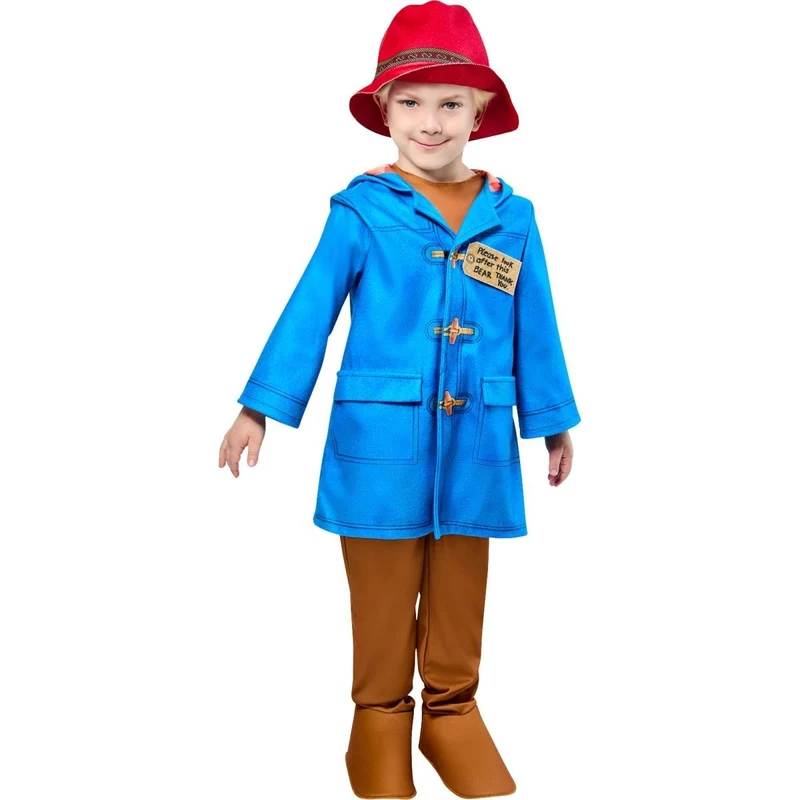 Paddington Costume for Kids, Jumpsuit, Coat and Hat