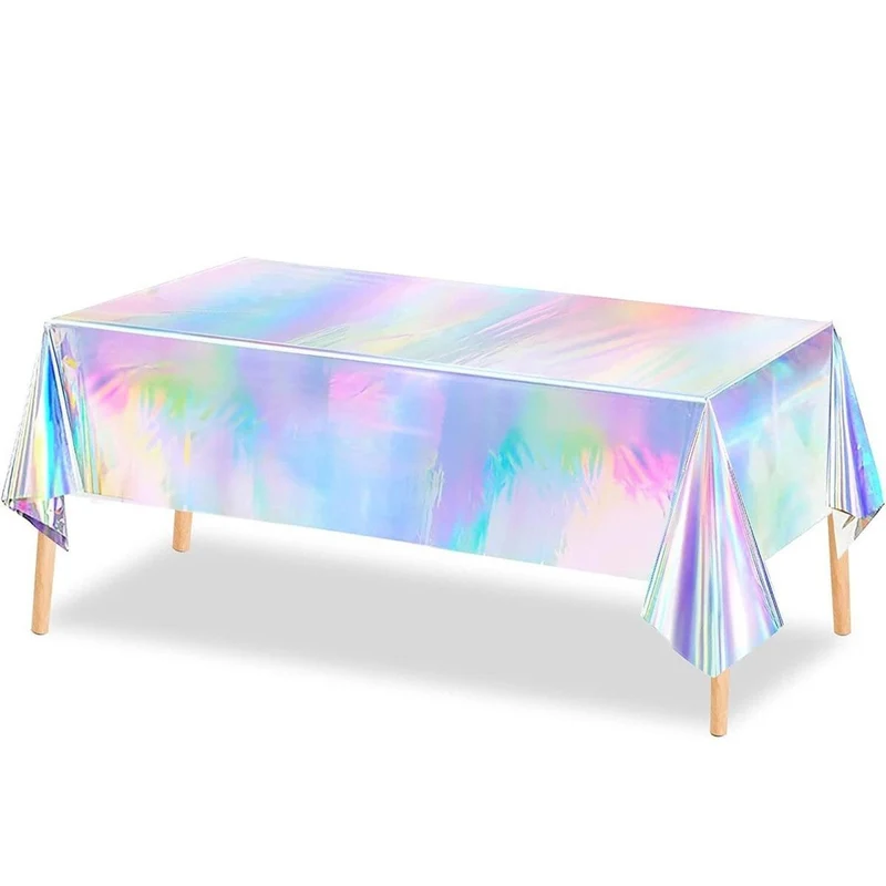 Mermaid Lagoon Birthday Rectangular Plastic Table Cover, 54 x 108 Inches, 1 Count