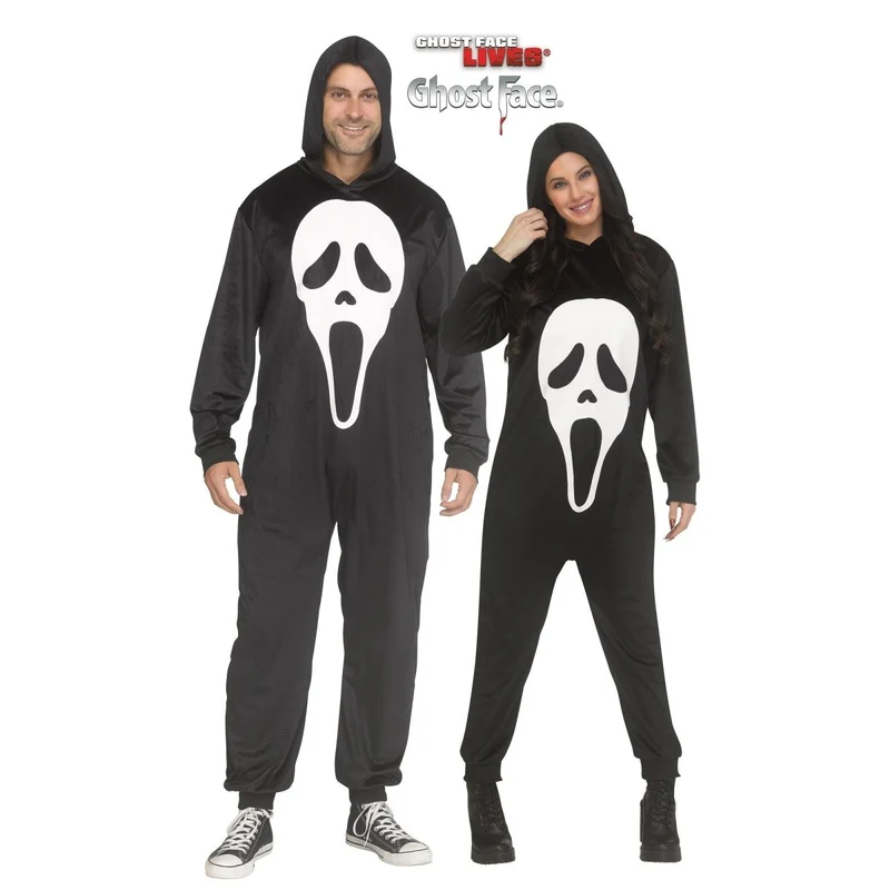 Ghost Face Jumpsuit Costume for Adults