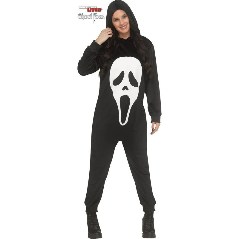 Ghost Face Jumpsuit Costume for Adults