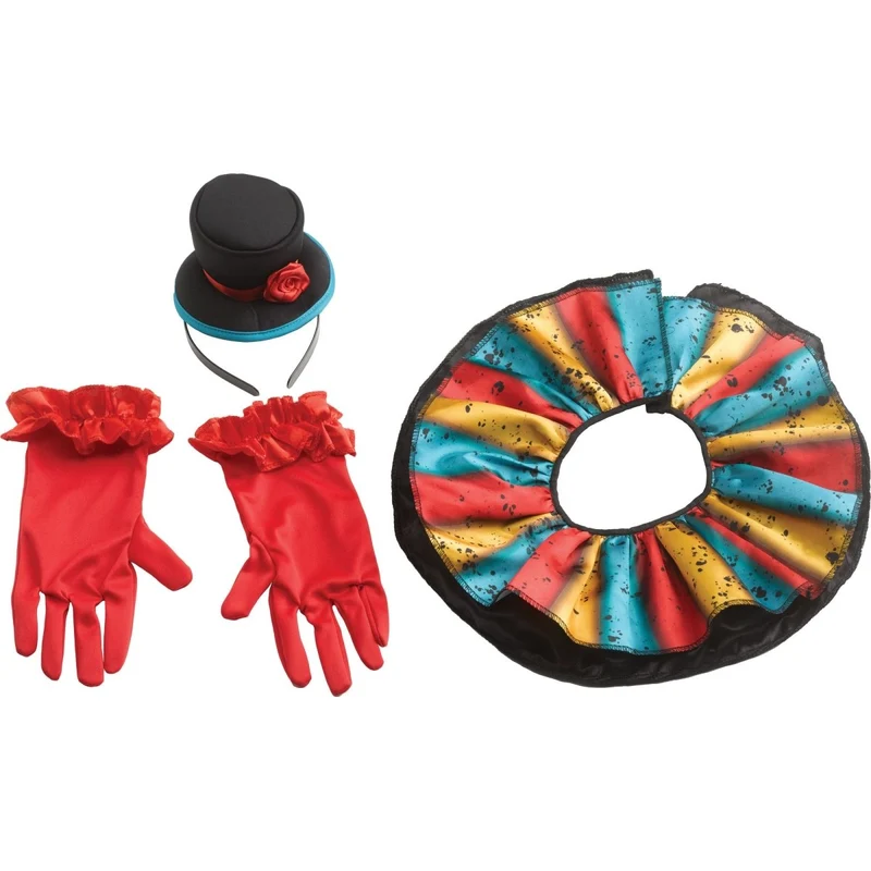 Carny Clown Costume for Adults, Multicolored Dress