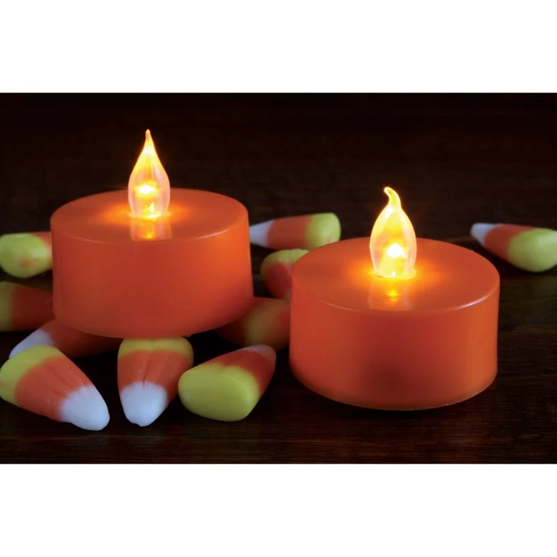 LED Pumpkin Teat Lights, 2 Count