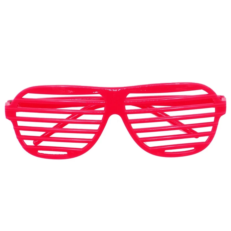 Neon Pink Plastic Glasses for Adults