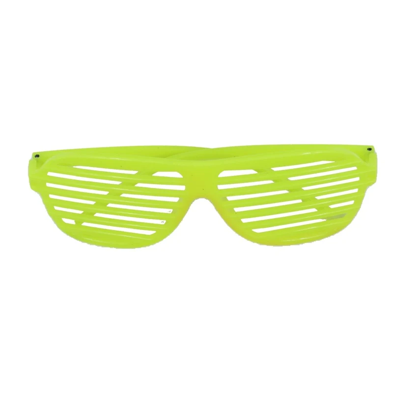 Neon Yellow Plastic Glasses for Adults