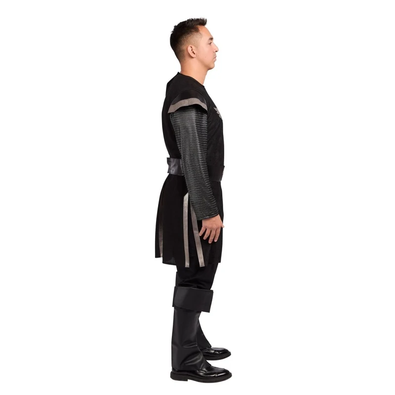 Knight Costume for Adults, Black and Silver