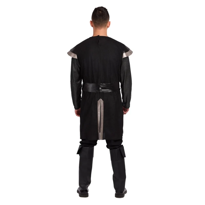 Knight Costume for Adults, Black and Silver