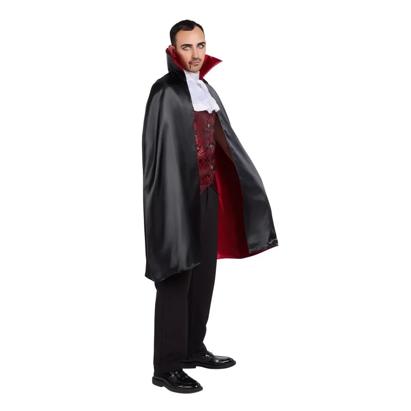 Classic Vampire Plus Size Costume for Adults, Vest, Tie and Cape