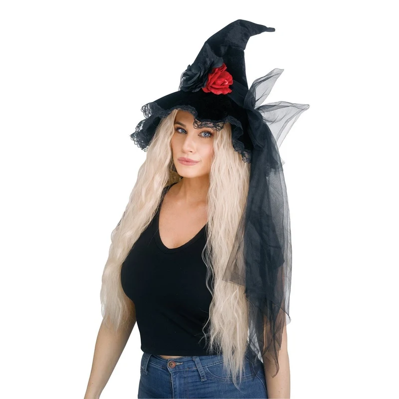 Black Cottage Witch Hat for Adults