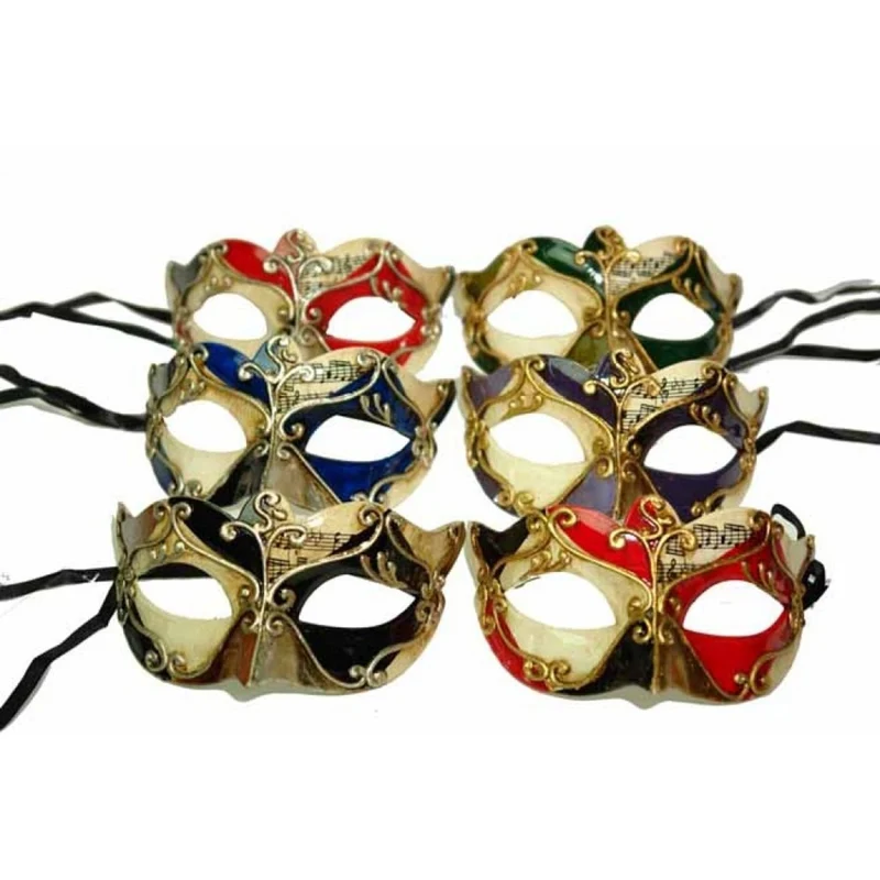 Venetian Mask with music notes, Assortment, 1 Count