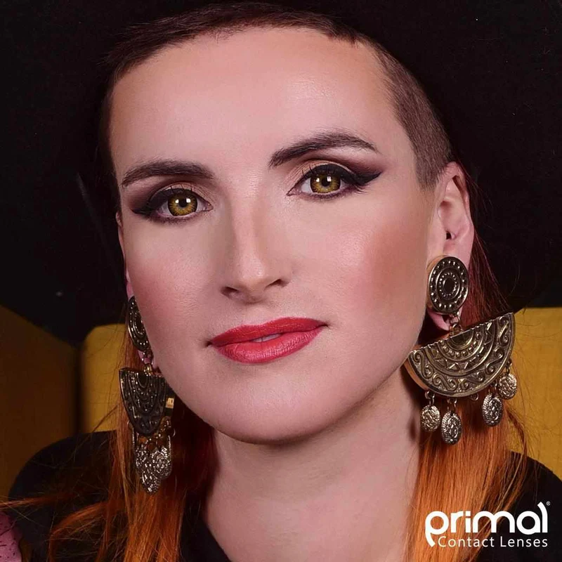PRIMAL® Temptress Chestnut - Brown Coloured Contact Lenses, 3 Month Usage