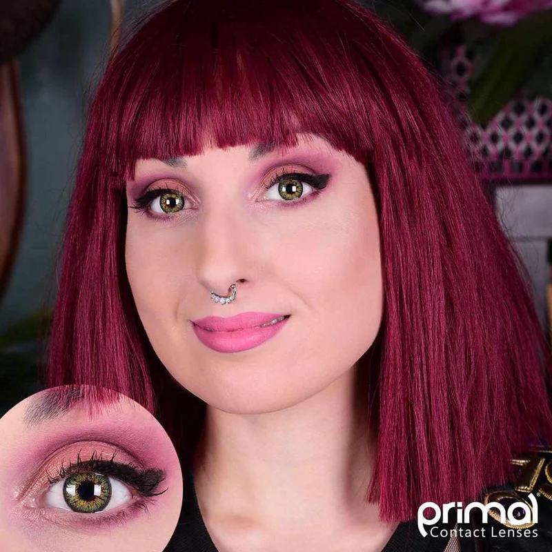PRIMAL® Sunrise Jade - Green Coloured Contact Lenses, 3 Month Usage