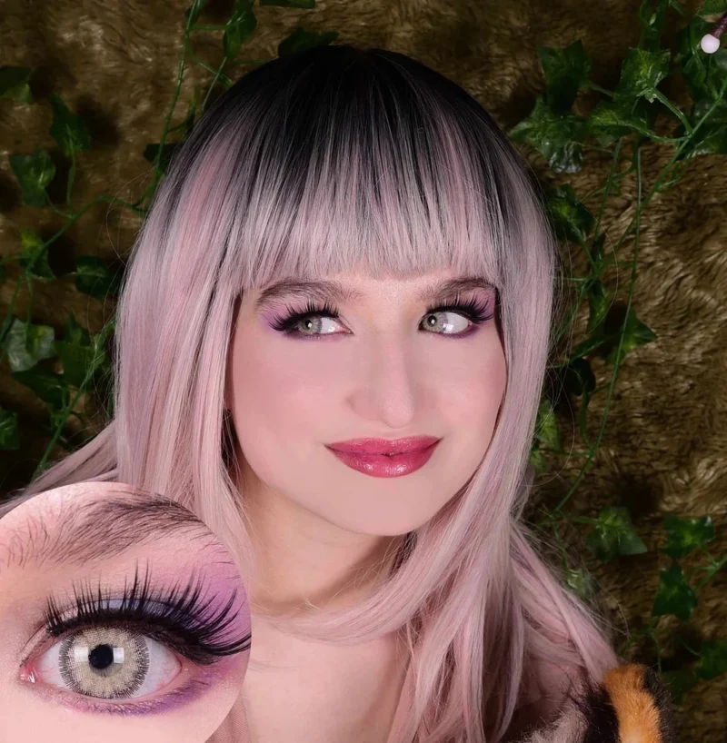 PRIMAL® Crystal Hazel - Frosted Hazel Coloured Contact Lenses, 3 Month Usage