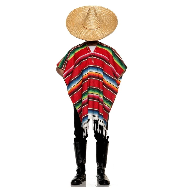 Mexican Poncho Costume for Adults