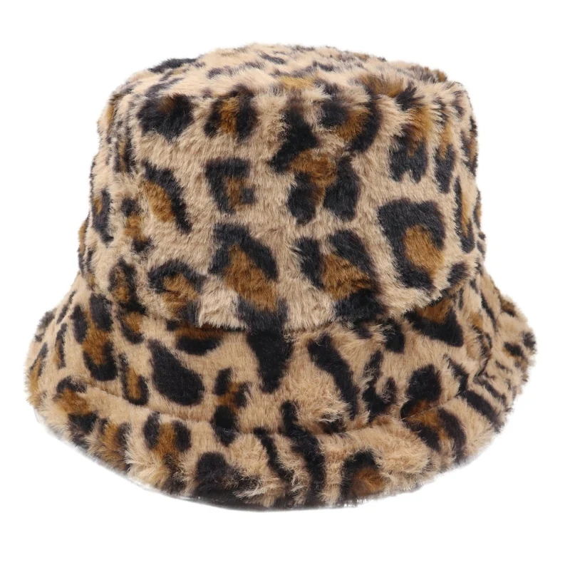 Leopard Faux Fur Hat for Adults
