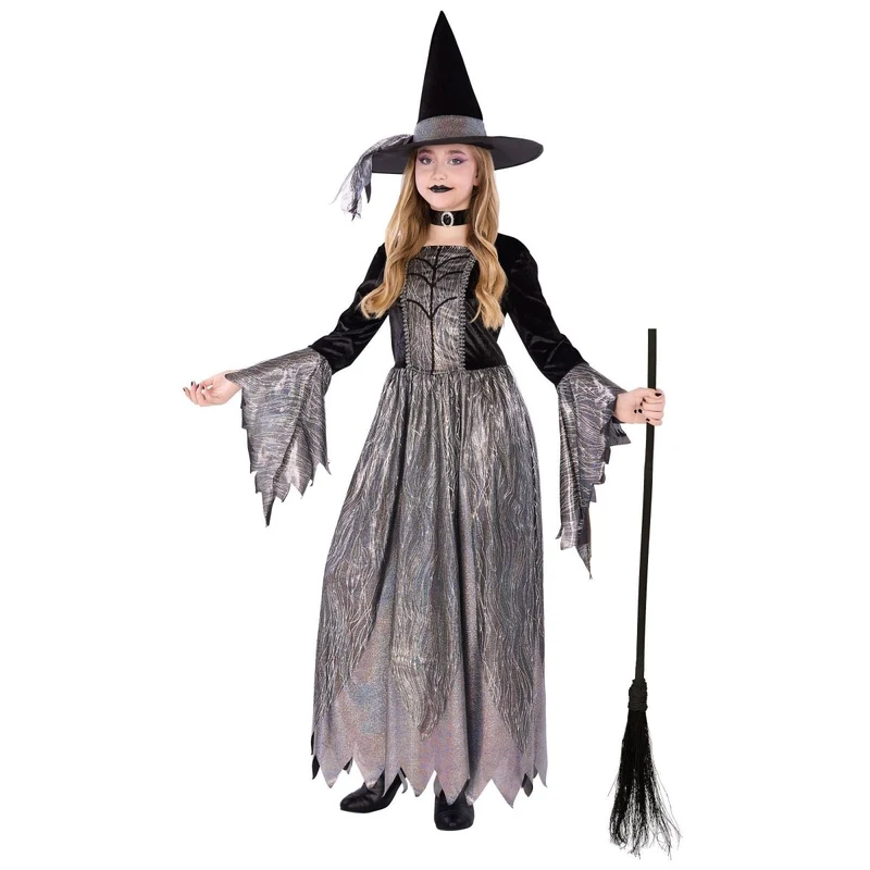 Silver Witch Costume for Kids, Silver Dress