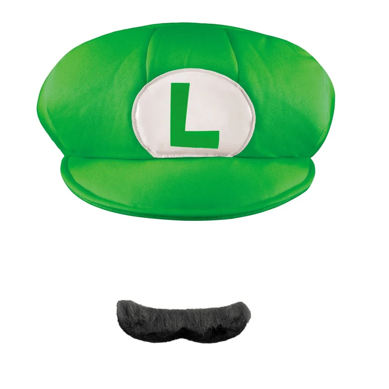 Luigi Hat and Mustache for Adults, Super Mario Bros