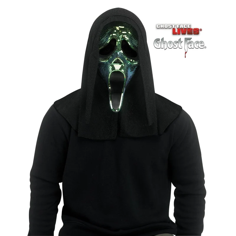 Ghost Face Oil Slick Disco Mask for Adults, Scream