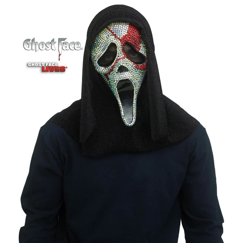 Ghost Face Bloody Bling Mask for Adults, Scream