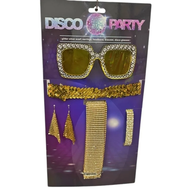 Gold Disco Accessory Kit for Adults