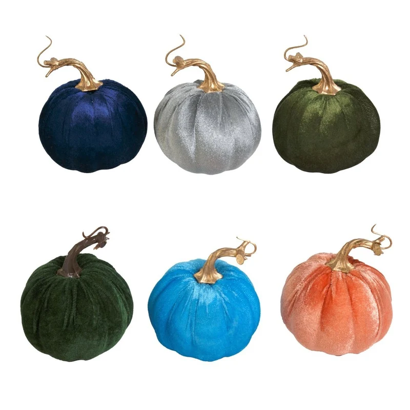 Harvest Velvet Pumpkin, 4 Inches, Assortment, 1 Count