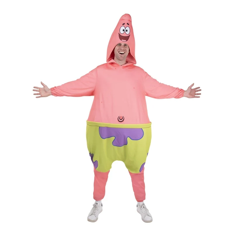 Patrick Star Onesie Costume for Adults, Spongebob Squarepants
