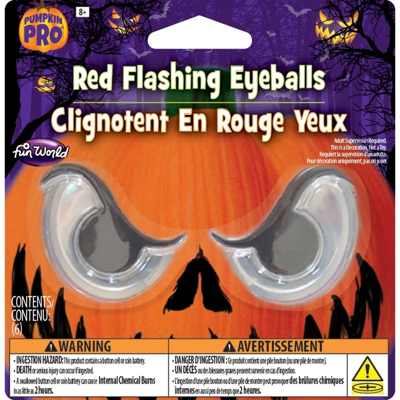 Light Up Pumpkin Eyeball, Assortment, 1 Count