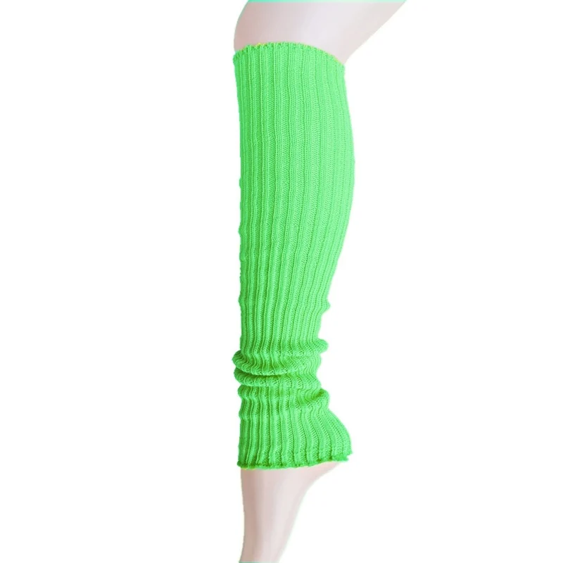 Neon Lime Green Leg Warmers for Adults