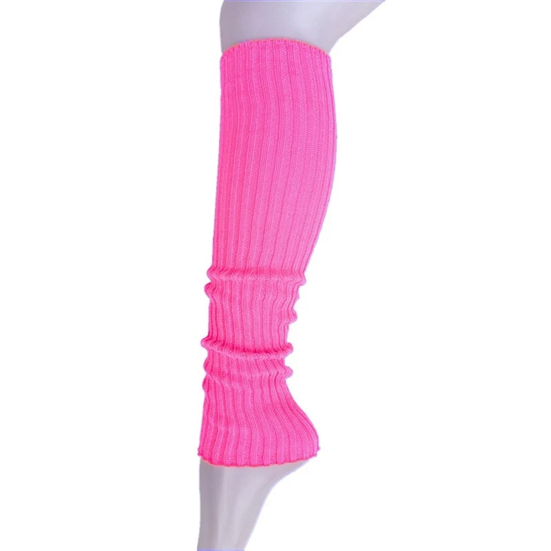 Neon Pink Leg Warmers for Adults