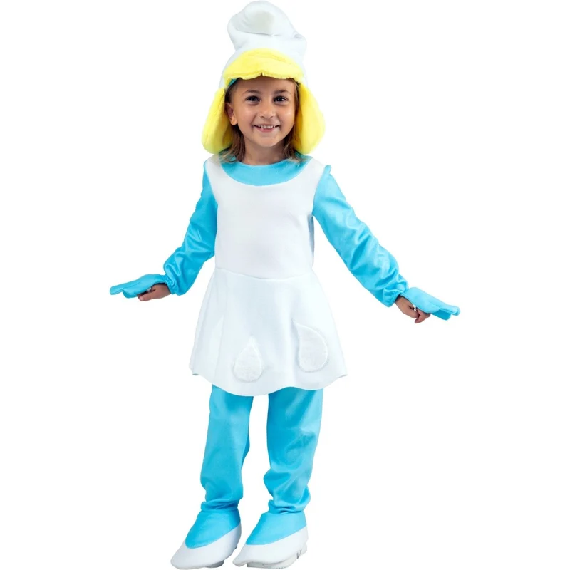 Smurfette Costume for Toddlers, Jumpsuit and Hat