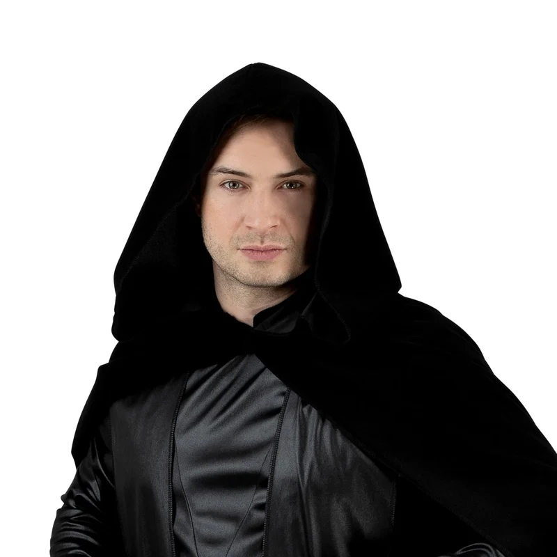 Luke Skywalker Costume for Adults, Star Wars, Black Hooded Robe
