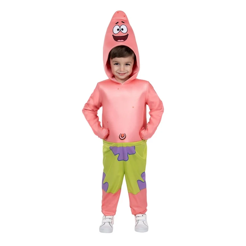 Patrick Star Costume for Toddlers, Spongebob Squarepants, Padded Hooded Jumpsuit