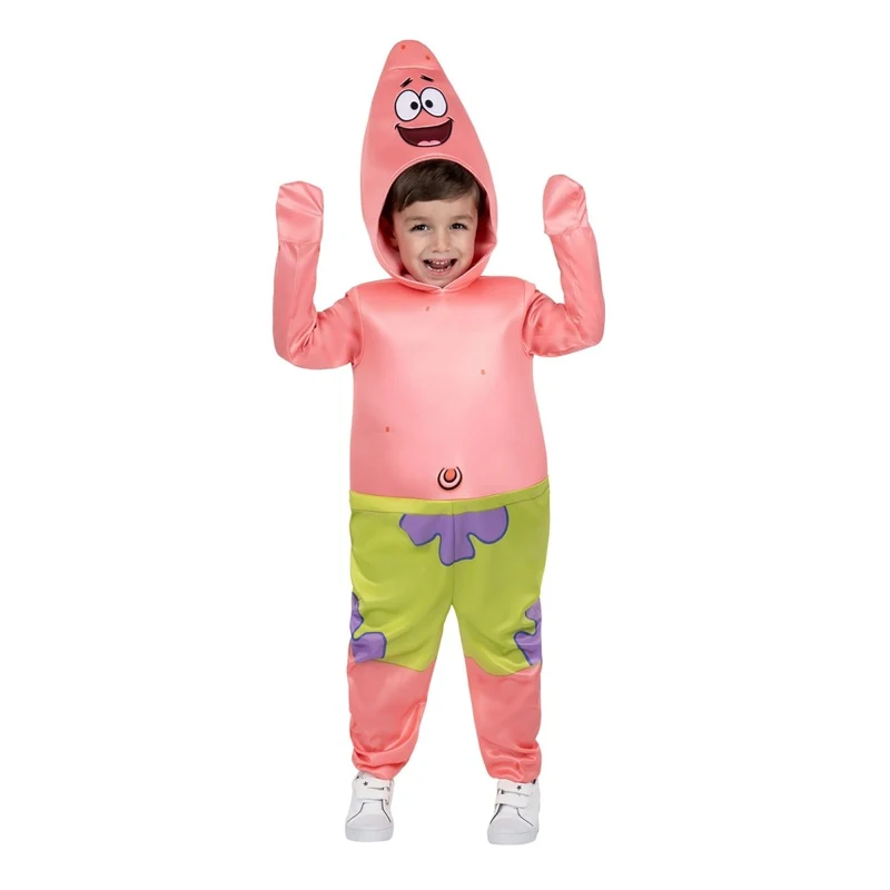 Patrick Star Costume for Toddlers, Spongebob Squarepants, Padded Hooded Jumpsuit