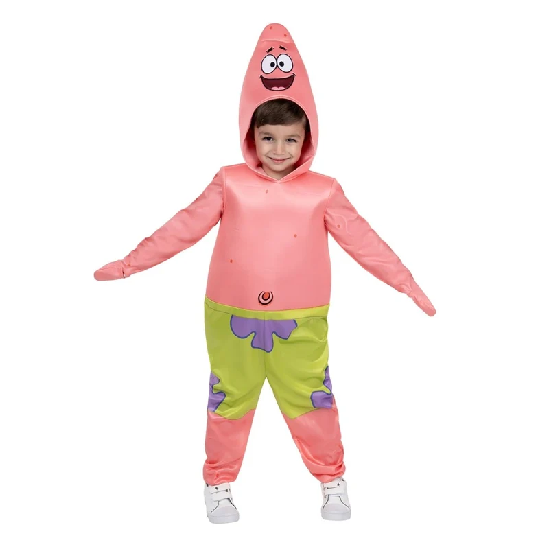 Patrick Star Costume for Toddlers, Spongebob Squarepants, Padded Hooded Jumpsuit