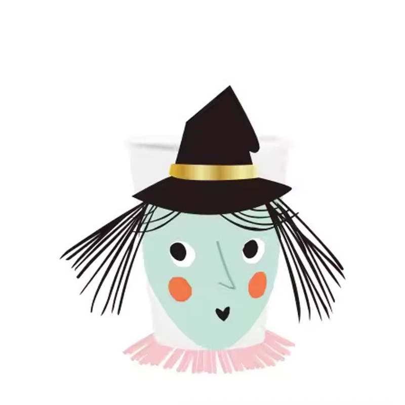 Spooky Wonders Paper Cups, 9 Oz, 8 Count